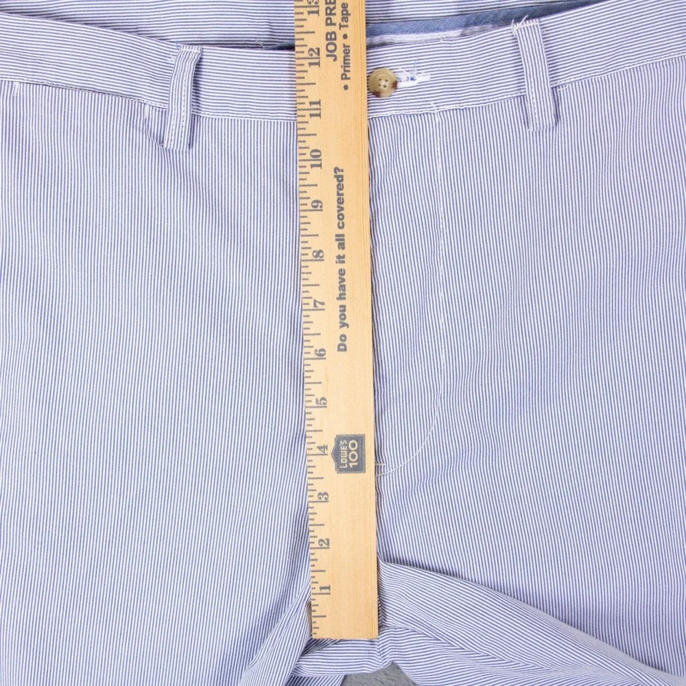 Polo Ralph Lauren Mens 36x34 Blue White Seersucker Stripe Classic Fit Pants